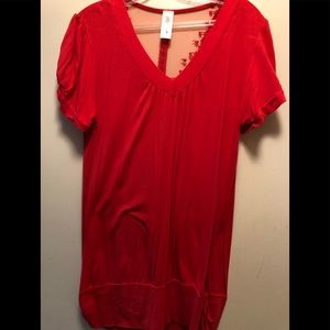Red dress blouse